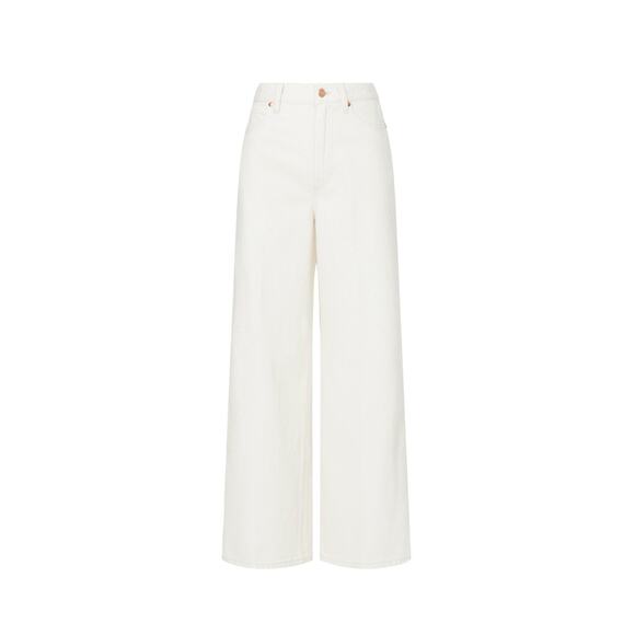 Wrangler Worldwide 661 White Wide Leg High Rise Denim Jeans Size 26 - Picture 4 of 16